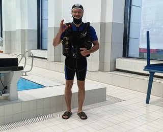 Курс PADI Open water. Поздравляем Игоря с завершением модуля Закрытая вода!