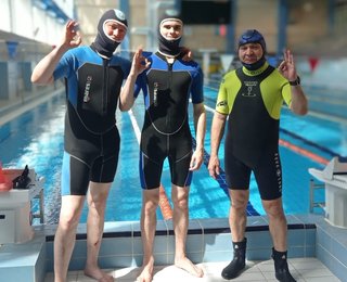 Курс PADI Open water. Ещё одна группа завершила занятия в Закрытой воде. Поздравляем Ивана и Михаила!